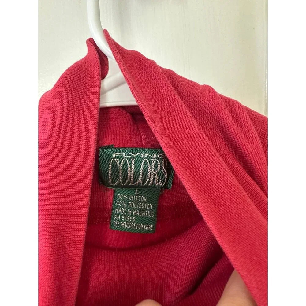 Flying colors women’s size large red turtleneck - Picture 5 of 7